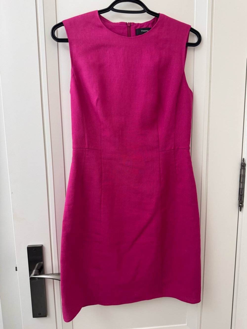 Theory Sleeveless Magenta Sheath Dress